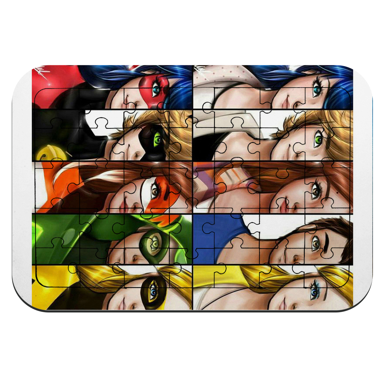 پازل 35 تکه طرح دختر کفشدوزکی و پسر گربه ای مدل NI881