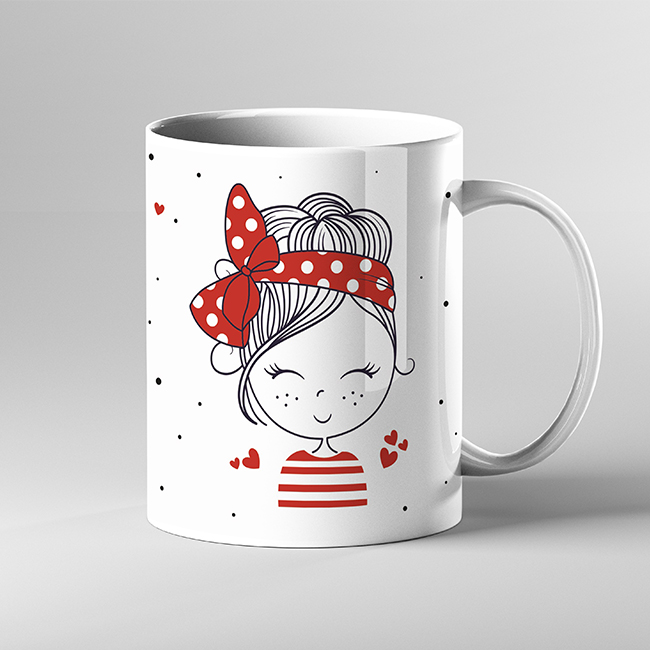 ماگ طرح دختر مردادی کد 7744