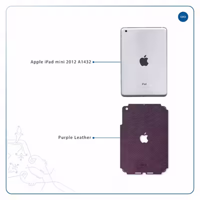 برچسب پوششی ماهوت مدل Purple-Leather مناسب برای تبلت اپل iPad mini 2012 A1432