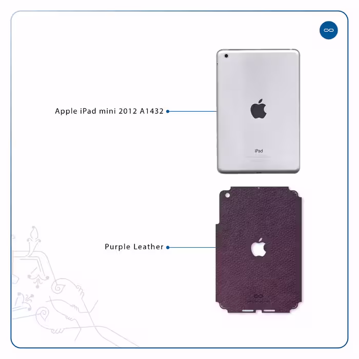 برچسب پوششی ماهوت مدل Purple-Leather مناسب برای تبلت اپل iPad mini 2012 A1432