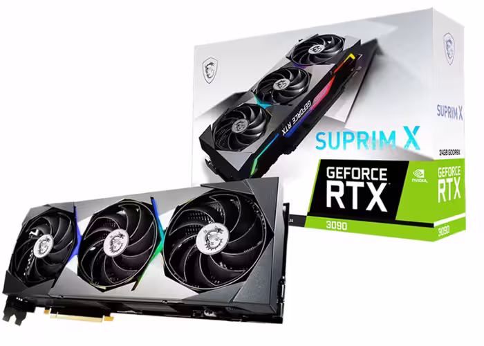 کارت گرافیک  ام اس آی مدل GeForce RTX 3090 SUPRIM X 24G حافظه 24 گیگابایت