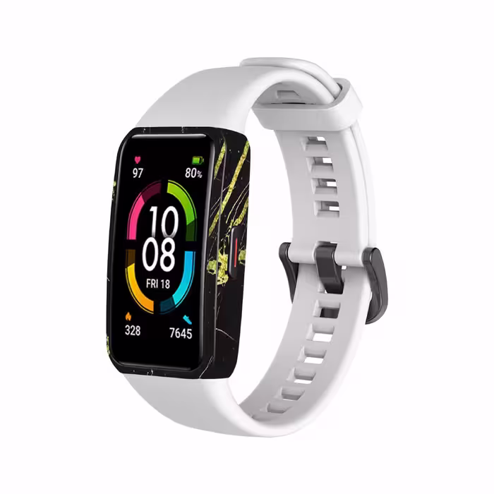 برچسب ماهوت طرح Graphite Gold Marble مناسب برای ساعت هوشمند هوآوی band 6