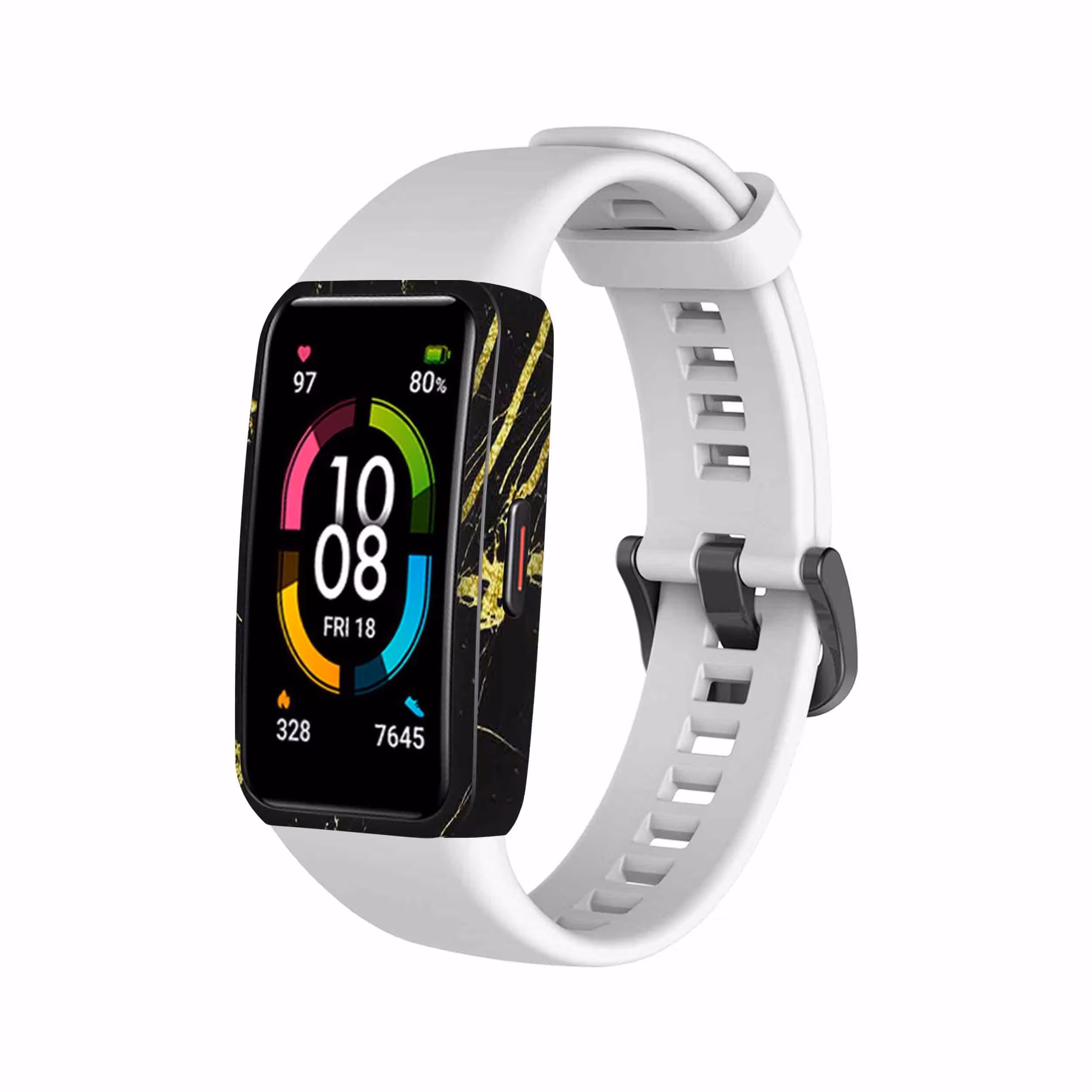 برچسب ماهوت طرح Graphite Gold Marble مناسب برای ساعت هوشمند هوآوی band 6