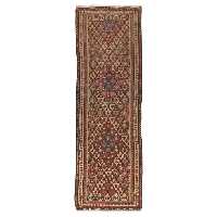 گلیم قدیمی دستباف کناره طول سه و نیم متر سی پرشیا کد 187441