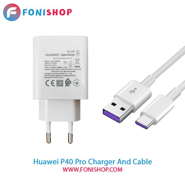 کابل و شارژر سوپر فست شارژ اصلی هواوی Huawei P40 Pro