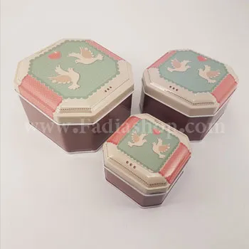 جعبه فلزی 8 ضلعی 3 سایز