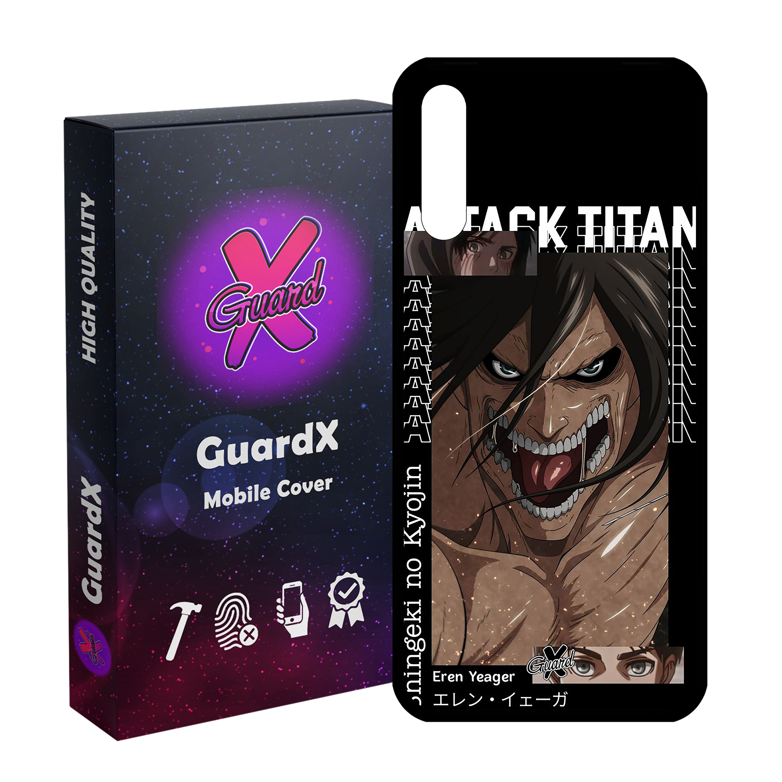 کاور گارد ایکس طرح Attack On Titan Anime انیمه مدل Glass10543 مناسب برای گوشی موبایل آنر 9X/9X Pro/Y9S/P SMART Pro 2019