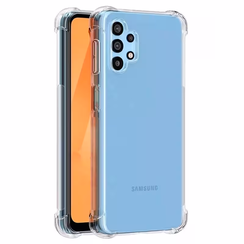 گارد شفاف ایربگ دار برای گوشی Samsung Galaxy A32 5G مدل ژله ای محافظ لنزدار