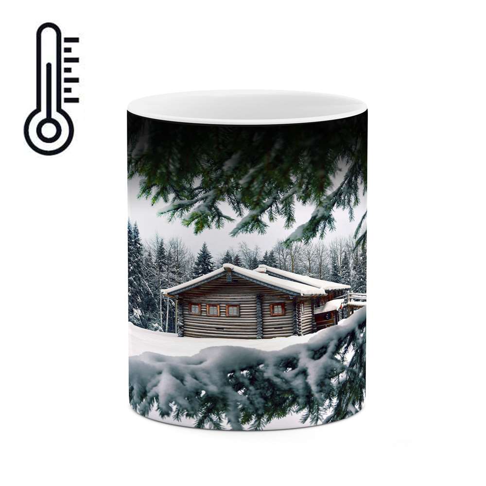 ماگ حرارتی کاکتی طرح منظره برفی مدل mgh14860