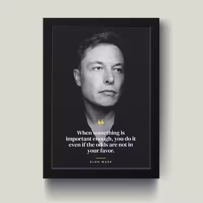 تابلو مدل انگیزشی ایلان ماسک Elon musk کدS1631-b