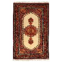 فرش دستبافت دو و نیم متری  طرح لچک ترنج مدل عشایری کد 99091024