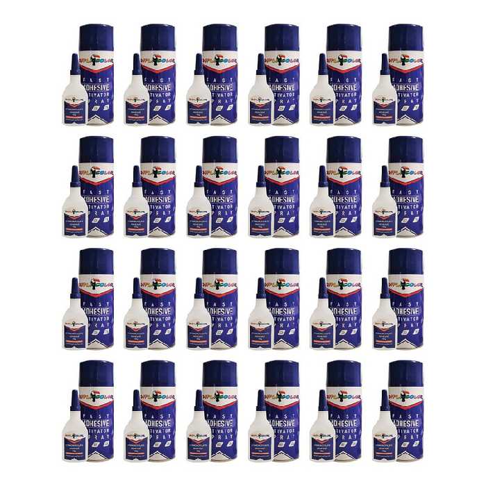 اسپری چسب دوپلی کالر مدل 123حجم 400 میلی لیتر مجموعه 24 عددی