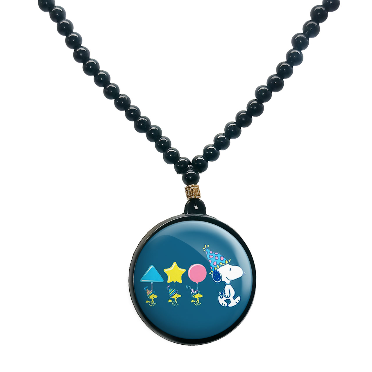 گردنبند پرمانه طرح اسنوپی کد pmd.14489 مدل دو طرفه