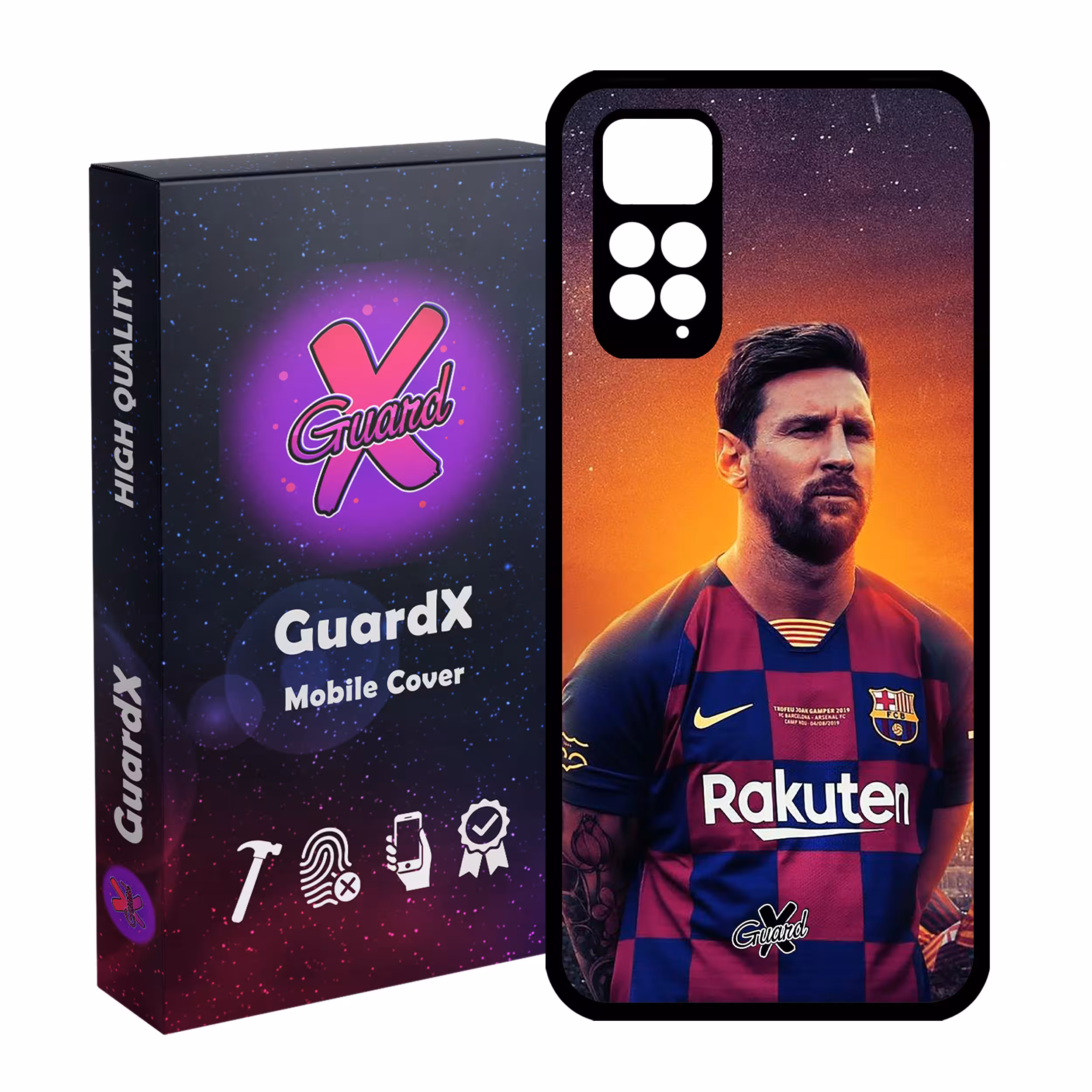 کاور گارد ایکس طرح Messi مدل Glass10123 مناسب برای گوشی موبایل شیائومی Redmi Note 11S/ Note 11 4G
