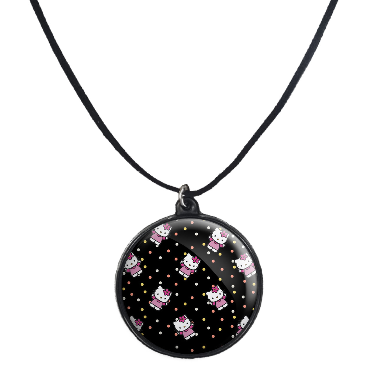 گردنبند پرمانه طرح کیتی کد pmb.22563 مدل دو طرفه