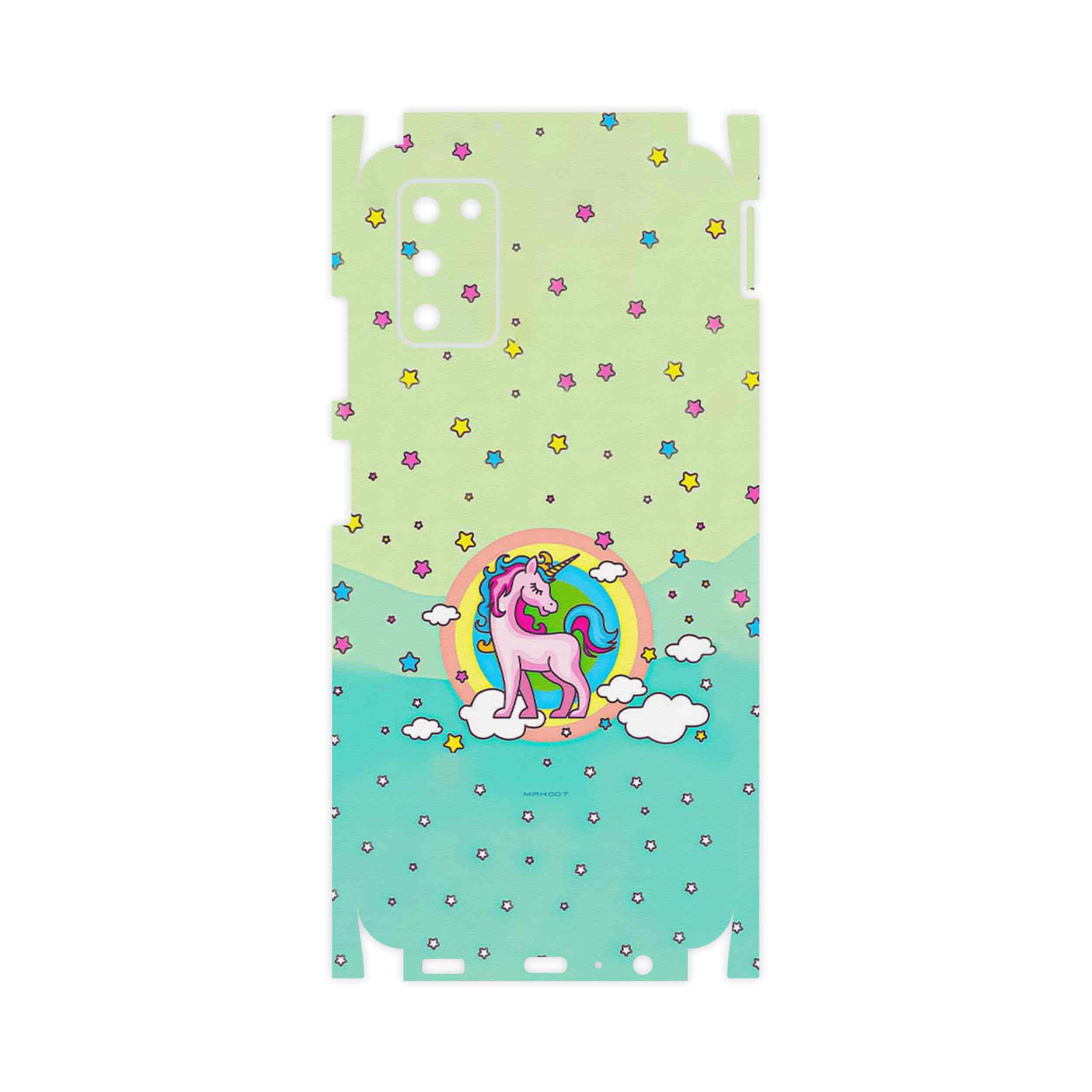 برچسب پوششی ماهوت مدل Rainbow unicorn adventure-FullSkin مناسب برای گوشی موبایل سامسونگ Galaxy A03S