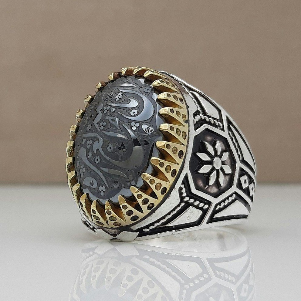 انگشتر نقره مردانه حدید اصل کد 156