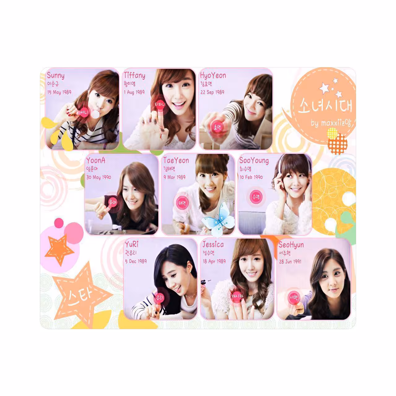 ماوس پد طرح گروه girls generation کد pq6
