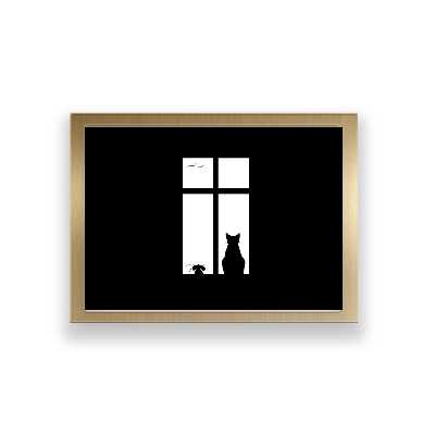 تابلو طرح فانتزی گربه 