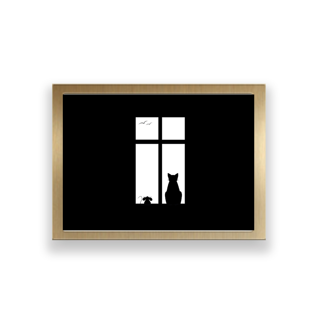 تابلو طرح فانتزی گربه 