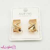 گوشواره دخترانه ژوپینگ مدل V طلایی کد 571-1