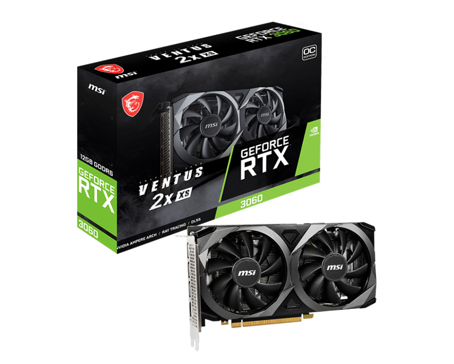کارت گرافیک  ام اس آی مدل GeForce RTX™ 3060 VENTUS 2X XS 12G OC حافظه 12 گیگابایت