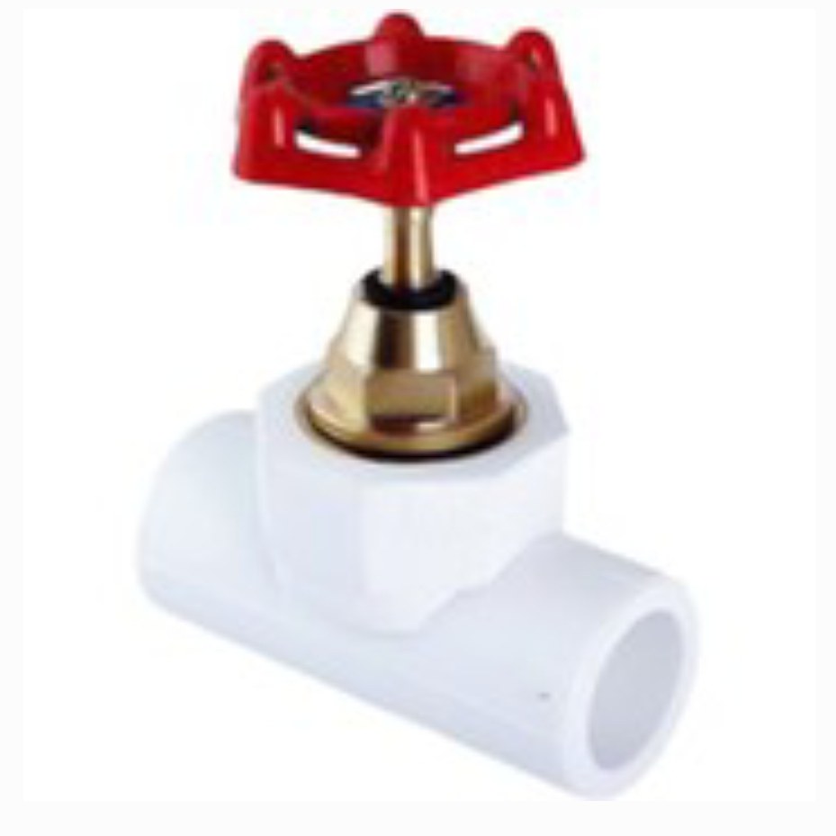 شیر فلکه کامل سفید سایز  40  میلی متر آذین 