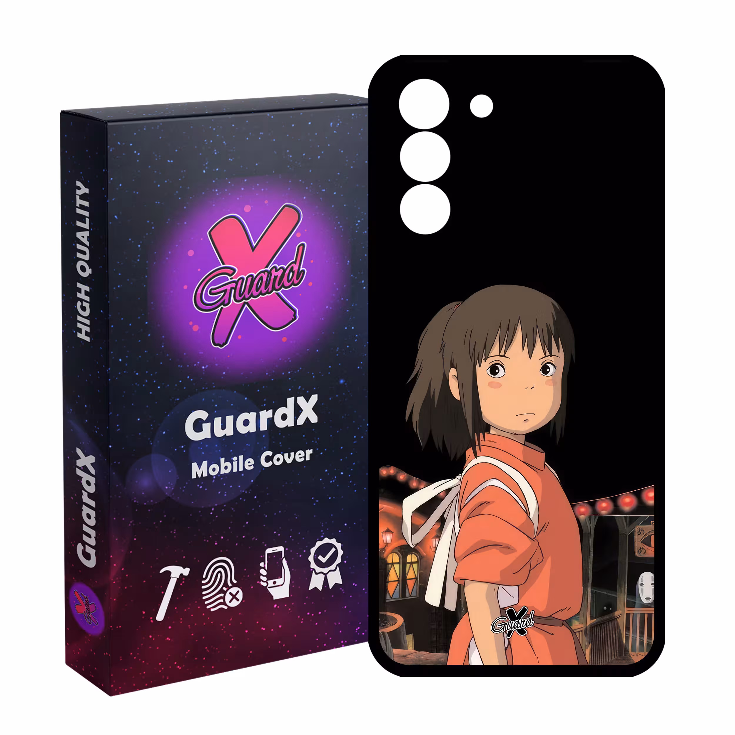 کاور گارد ایکس طرح Spirited Away Anime مدل Glass10574 مناسب برای گوشی موبایل سامسونگ Galaxy S21 FE