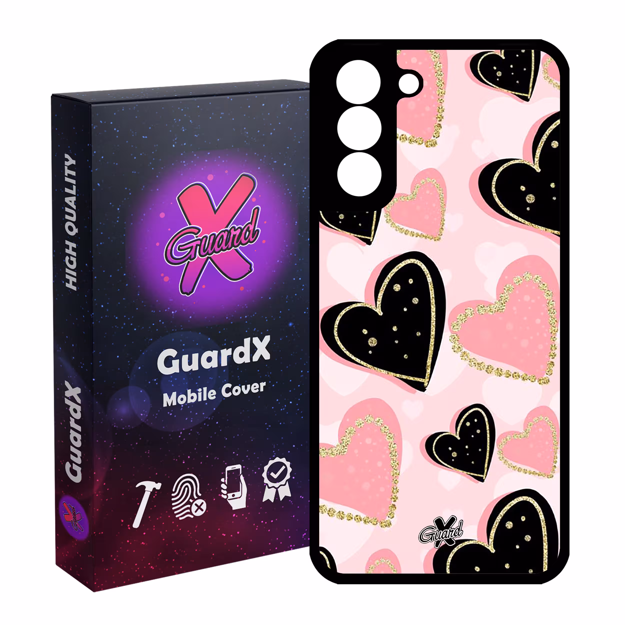 کاور گارد ایکس طرح Love مدل Glass10106 مناسب برای گوشی موبایل سامسونگ Galaxy S21 FE