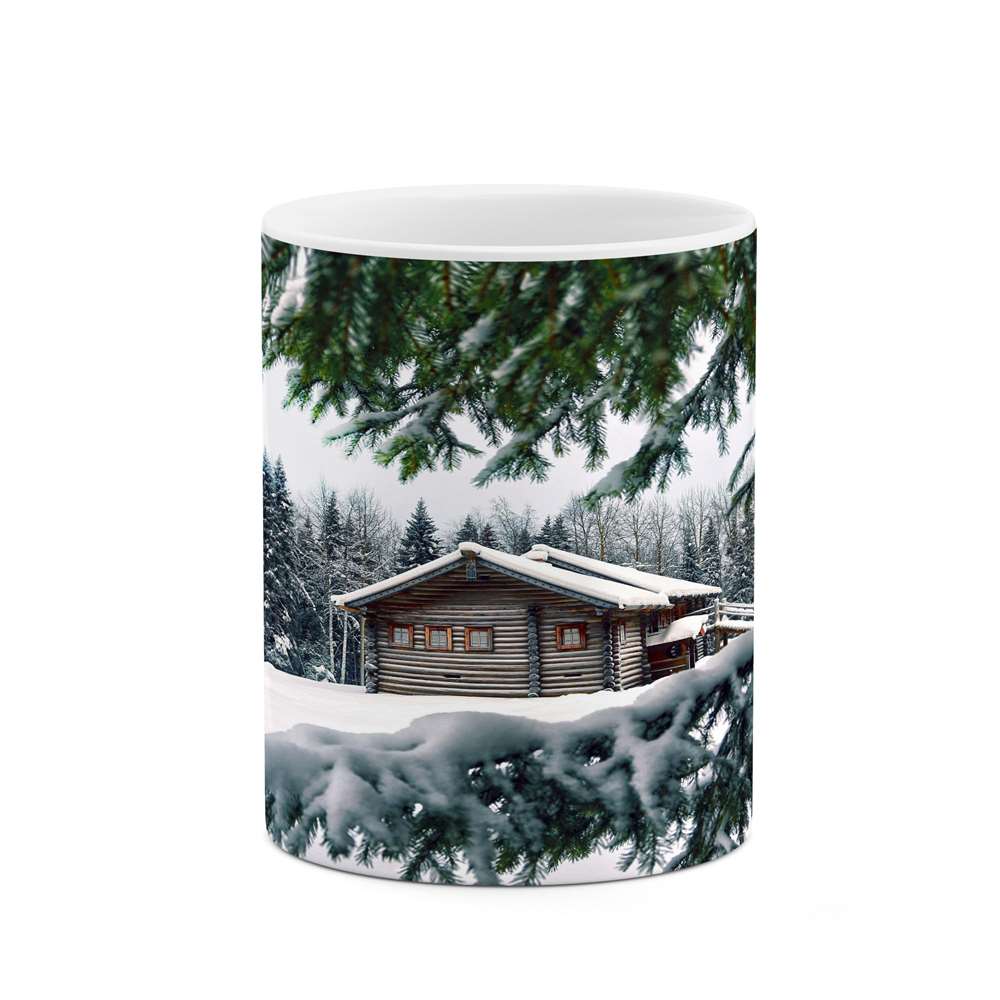 ماگ کاکتی طرح منظره برفی مدل mgs14860