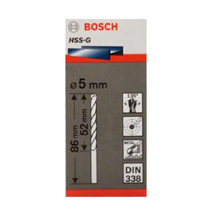 مته فلز بوش مدل HSS-G سایز 5 میلی متر