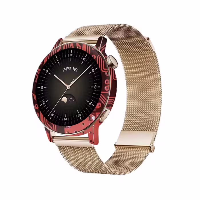 برچسب ماهوت طرح Red-Printed-Circuit-Board مناسب برای ساعت هوشمند هوآوی Watch GT 3 42mm