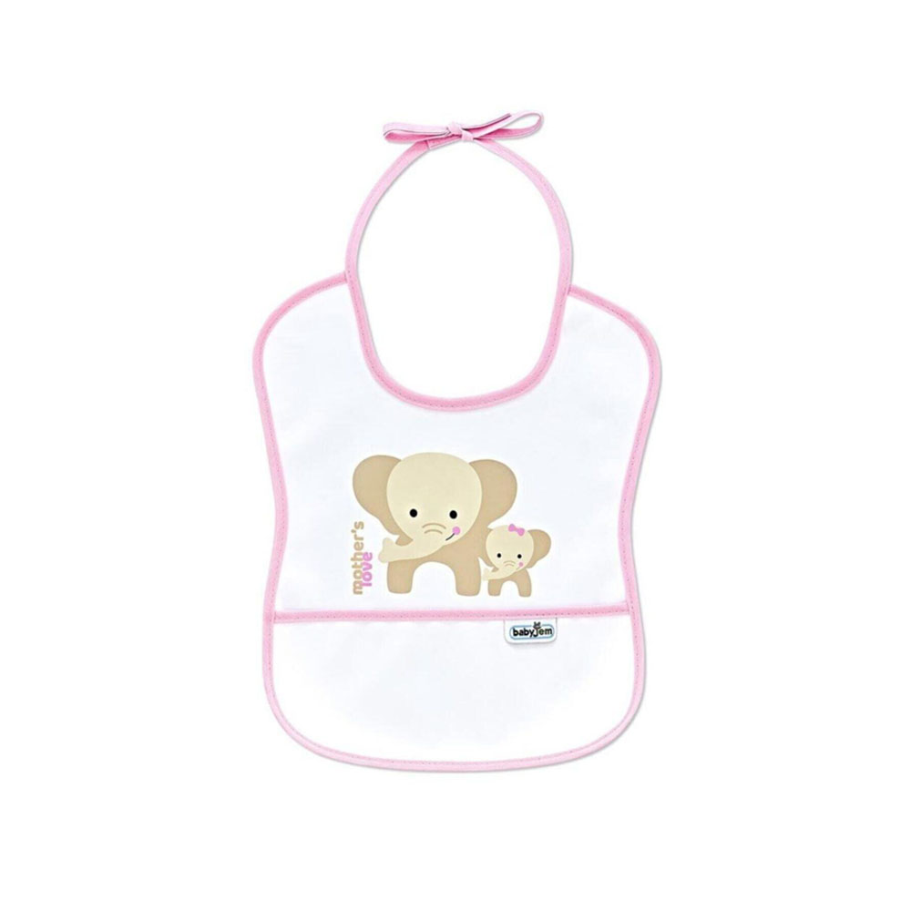 پیشبند پلاستیکی نوزاد 3 رنگ بی بی جم BabyJem مدل گره‌ای متوسط