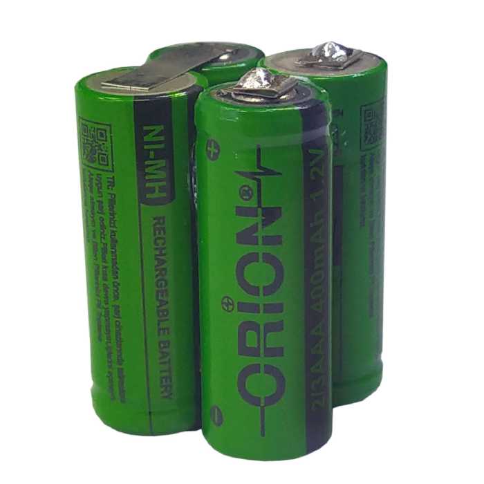 باطری قابل شارژ اوریون کد 2/3AAA ظرفیت 400 میلی آمپر ساعت بسته 4 عددی