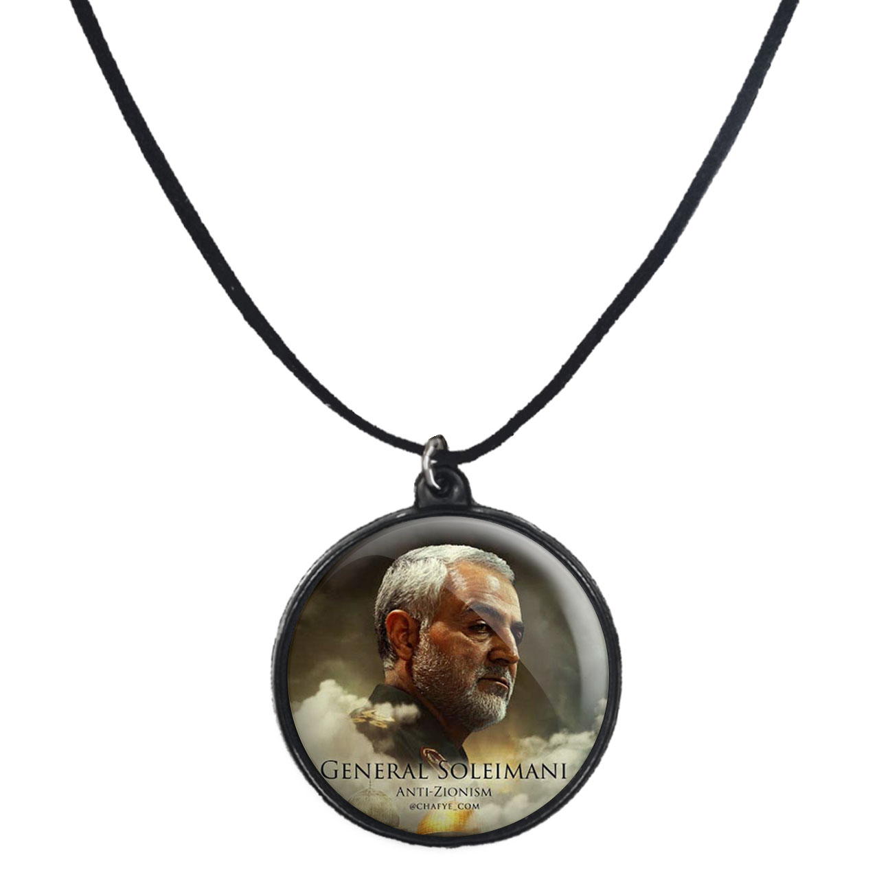 گردنبند پرمانه طرح سردار سلیمانی کد pmb.6532 مدل دو طرفه