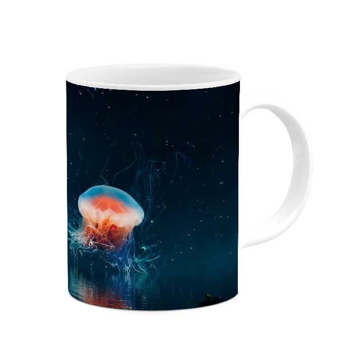 ماگ طرح عروس دریایی  مدل mgp11407