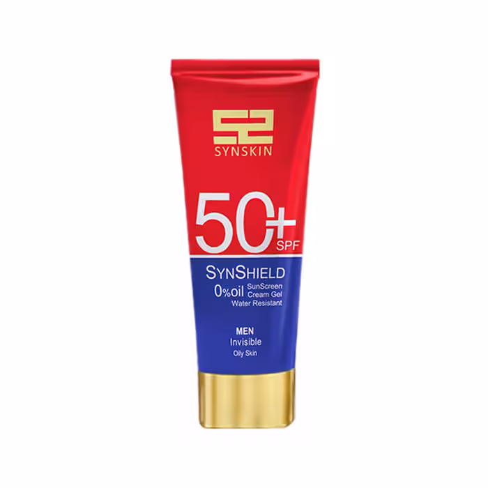 ژل کرم ضد آفتاب بی رنگ ساین اسکین SPF50 مدل ساین شیلد مناسب پوست های چرب حجم 50 میلی لیتر به همراه کرم ژل ضد آفتاب آقایان مدل ساین شیلد