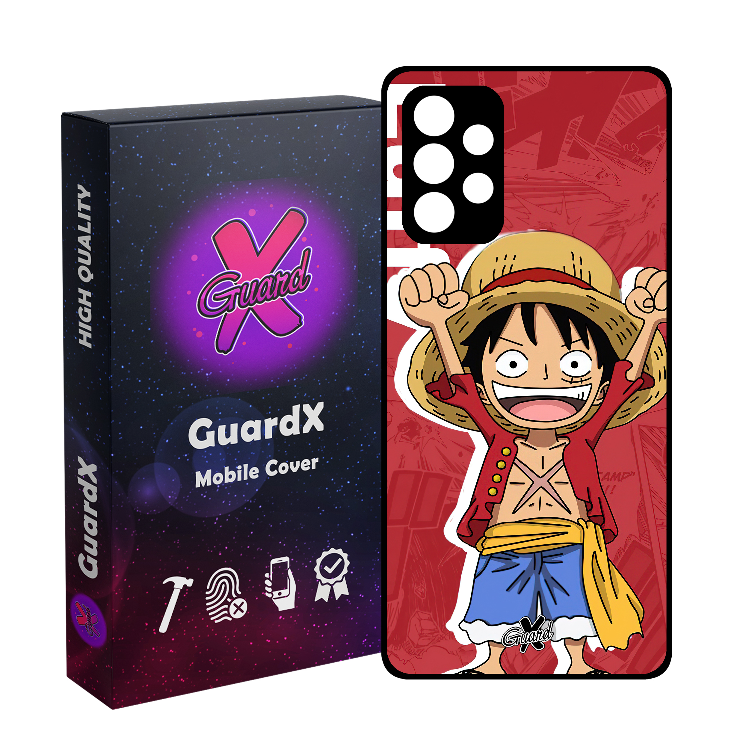 کاور گارد ایکس طرح One Piece Luffy Animeمناسب برای گوشی موبایل سامسونگ Galaxy A32 5G/M32 5G