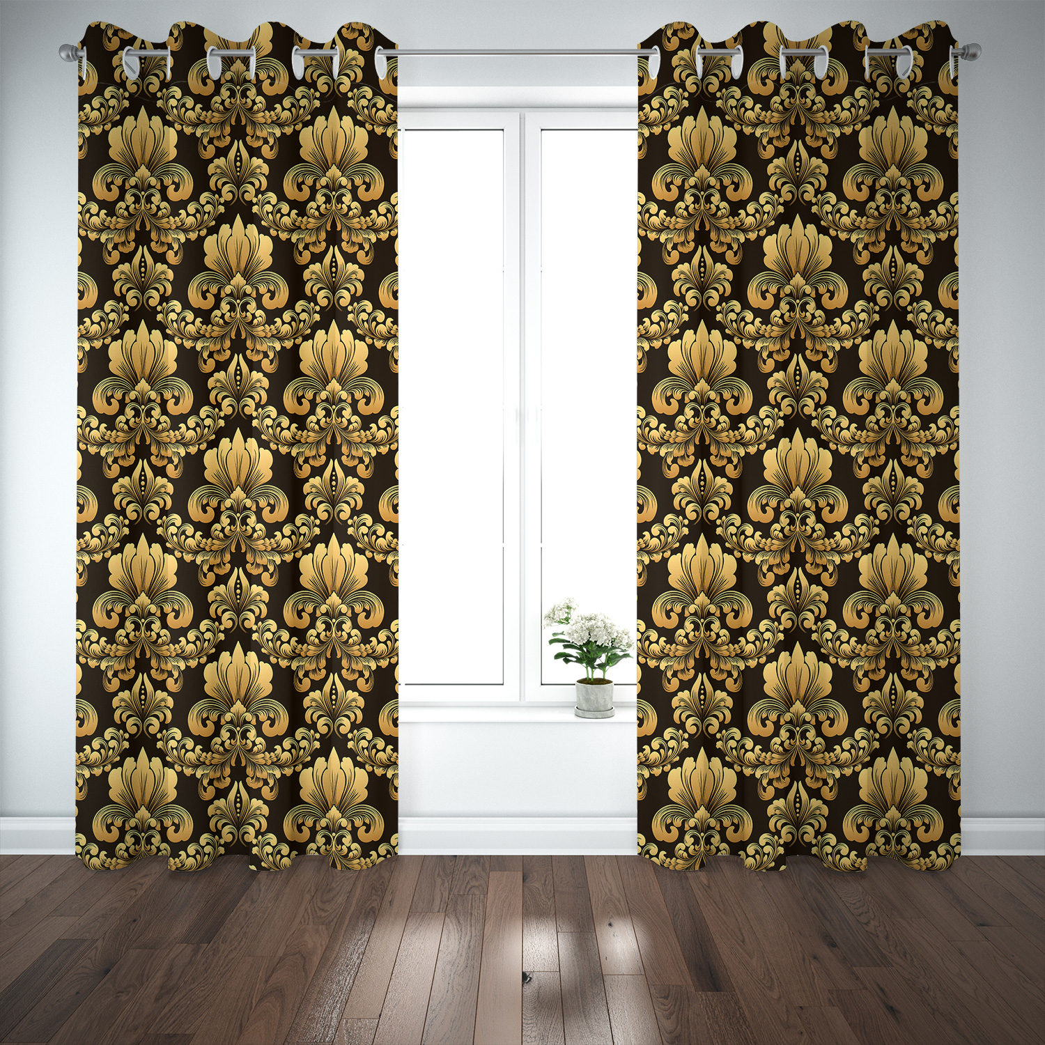  پرده مدل هازان طرح پانچی سایز 280x140 سانتی متر