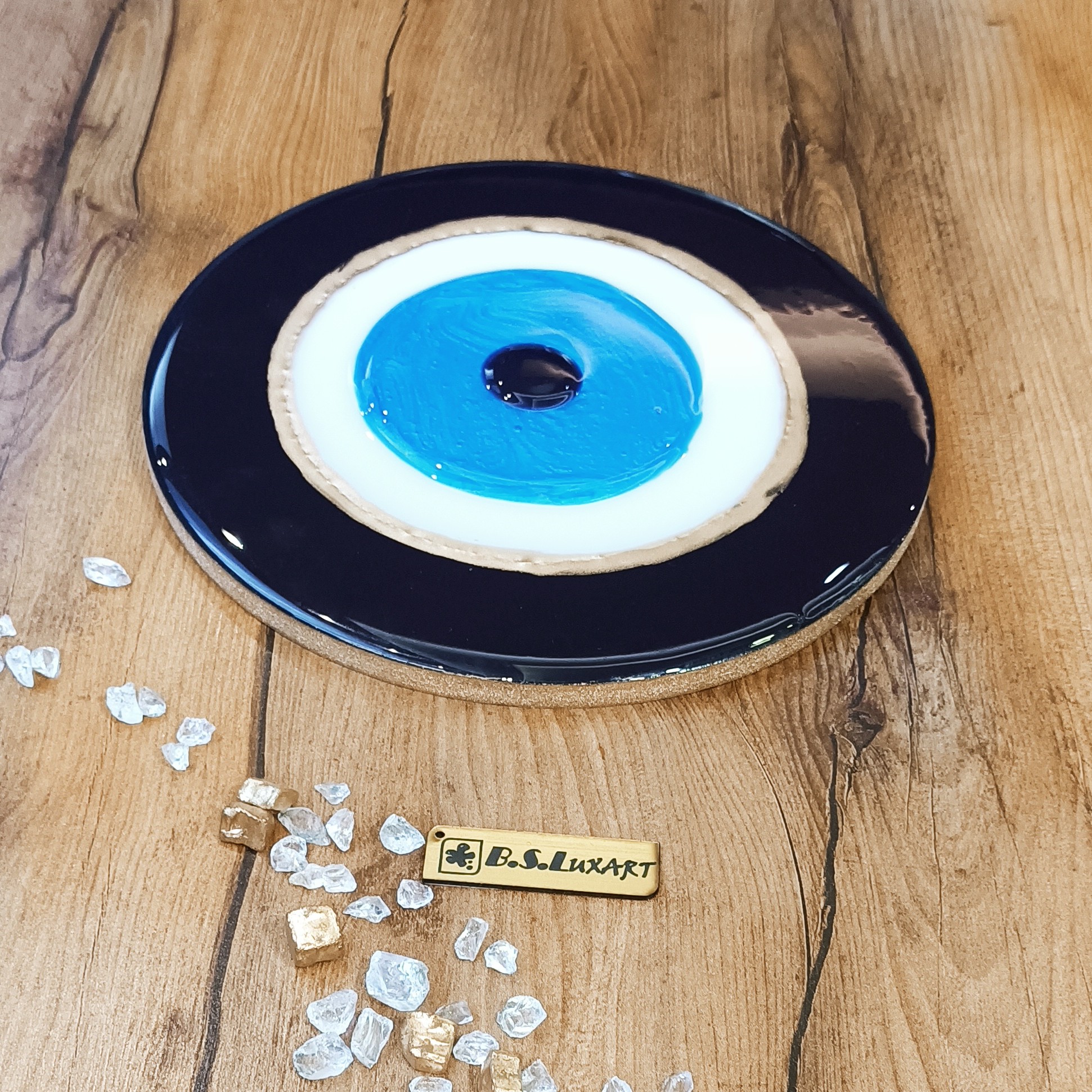 چشم نظر رزینی قطر 15 سانتیمتر  کد 16-15 قابل سفارش در اندازه های مختلف