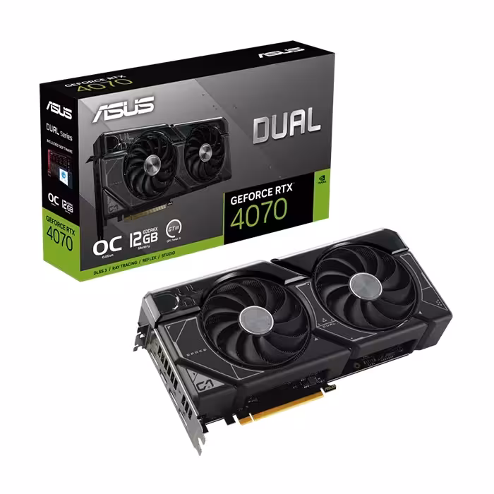 کارت گرافیک ایسوس Dual GeForce RTX 4070 OC Edition 12GB GDDR6X