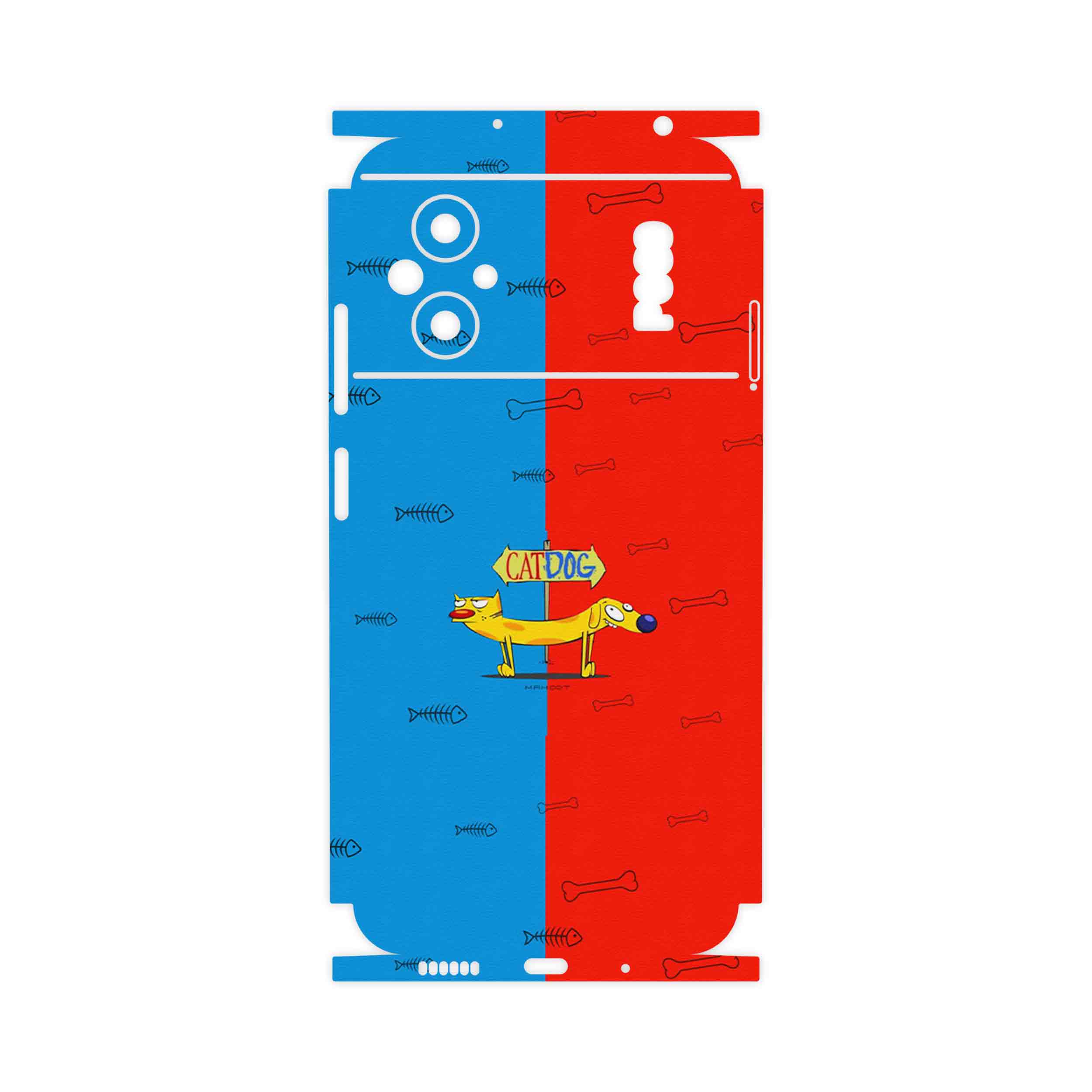 برچسب پوششی ماهوت مدل CatDog-FullSkin مناسب برای گوشی موبایل شیائومی Poco M5