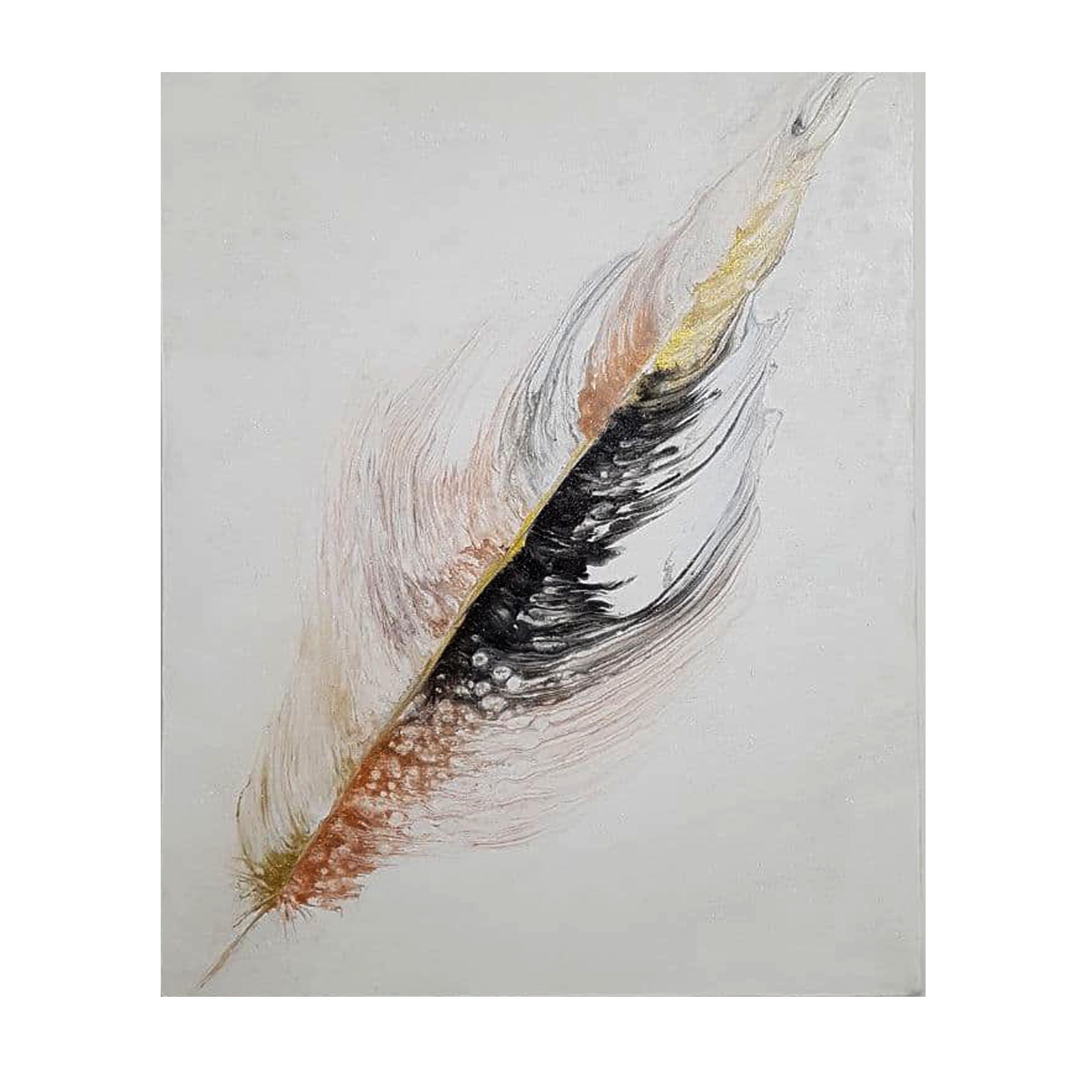 تابلو نقاشی اکریلیک طرح پر کد135