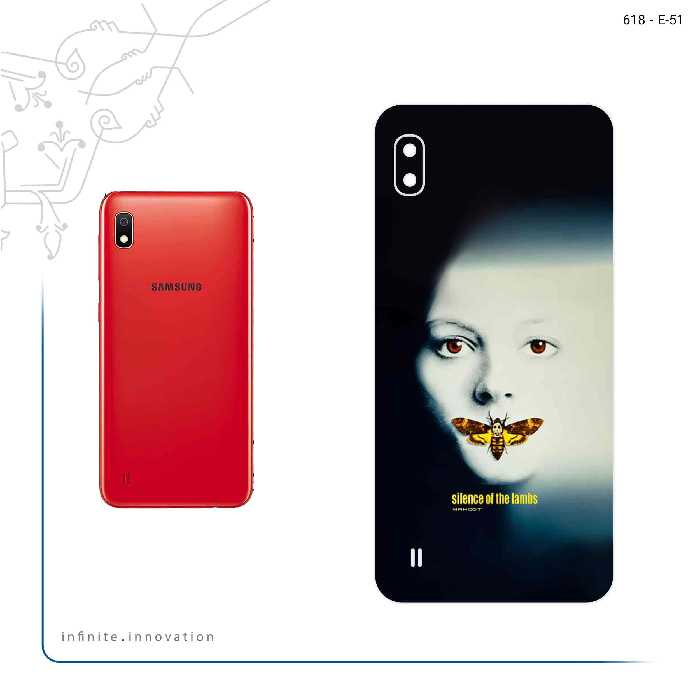 برچسب پوششی ماهوت مدل Silence of the Lambs مناسب برای گوشی موبایل سامسونگ Galaxy A10