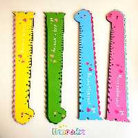 خط کش چوبی طرح دایناسور 15 سانتی