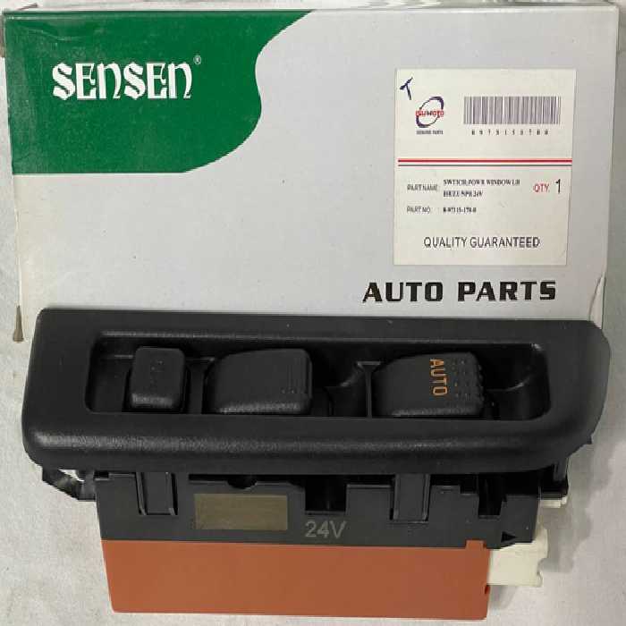 کلید شیشه بالابر چپ ایسوزو 6 تن و 8 تن 24 ولت برند سن سن