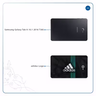 برچسب پوششی ماهوت مدل adidas-Logo مناسب برای تبلت سامسونگ Galaxy Tab A 10.1 2016 T585