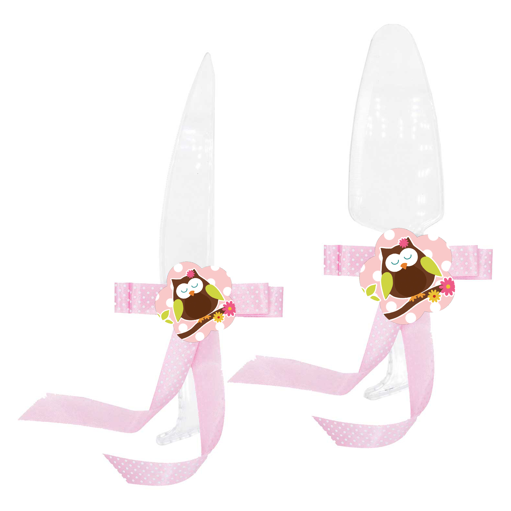 ست کارد و کفگیر سرو کیک مدل جغد