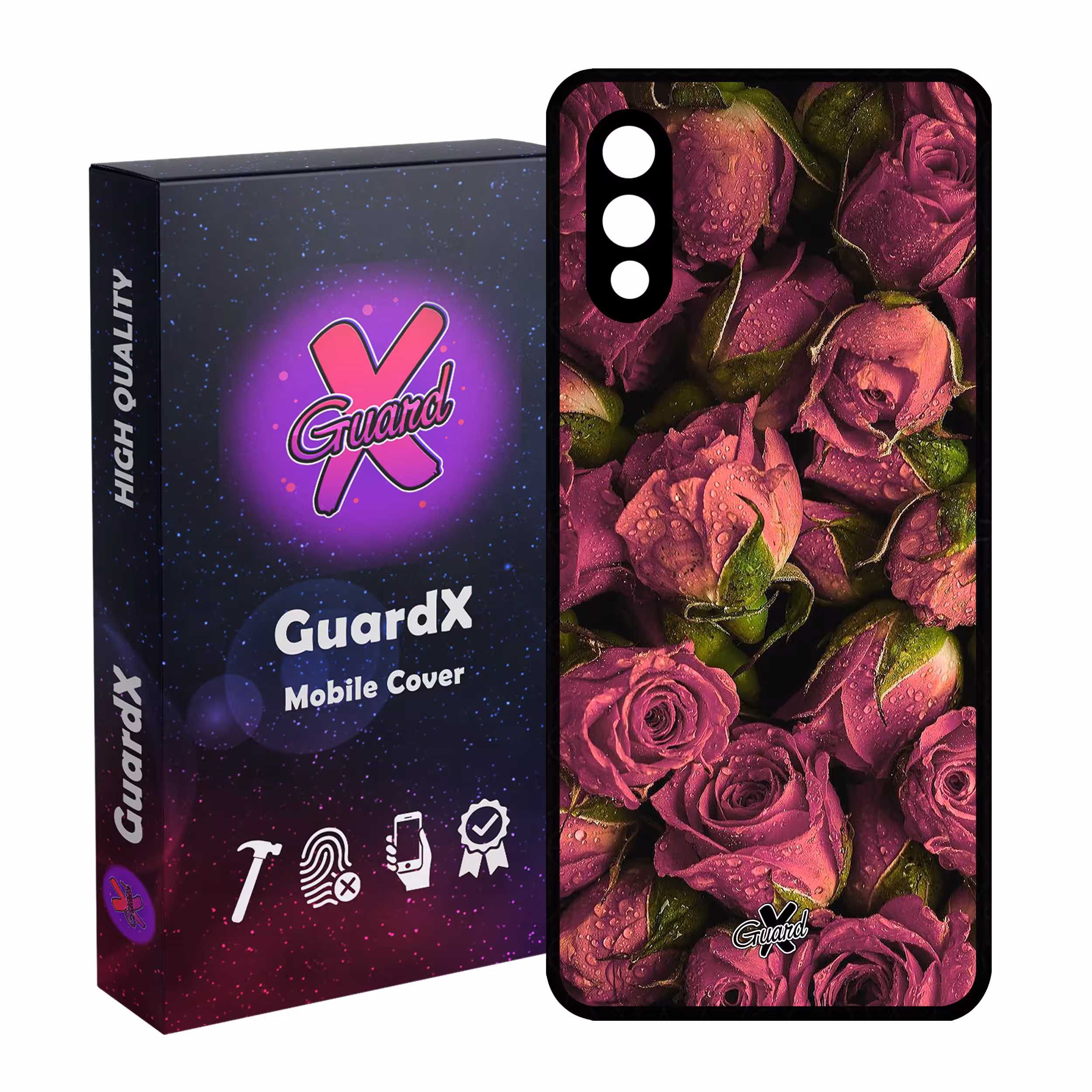 کاور گارد ایکس طرح Flower مدل Glass10006 مناسب برای گوشی موبایل سامسونگ Galaxy A02 / M02
