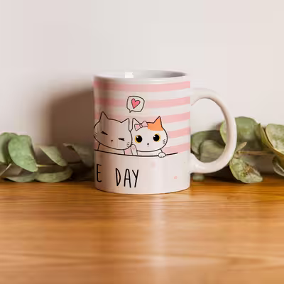 ماگ طرح گربه مدل have a nice day